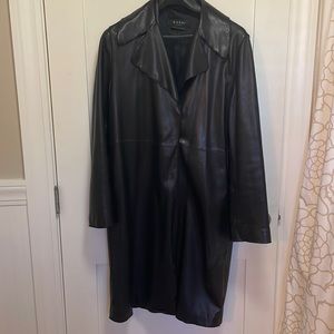 Marni furlined leather coat